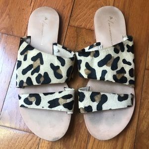 Anthropologie leopard slides